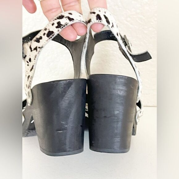 Free People x Matisse cow print Clog Sandals. Western calf hair   8 - Picture 10 of 11